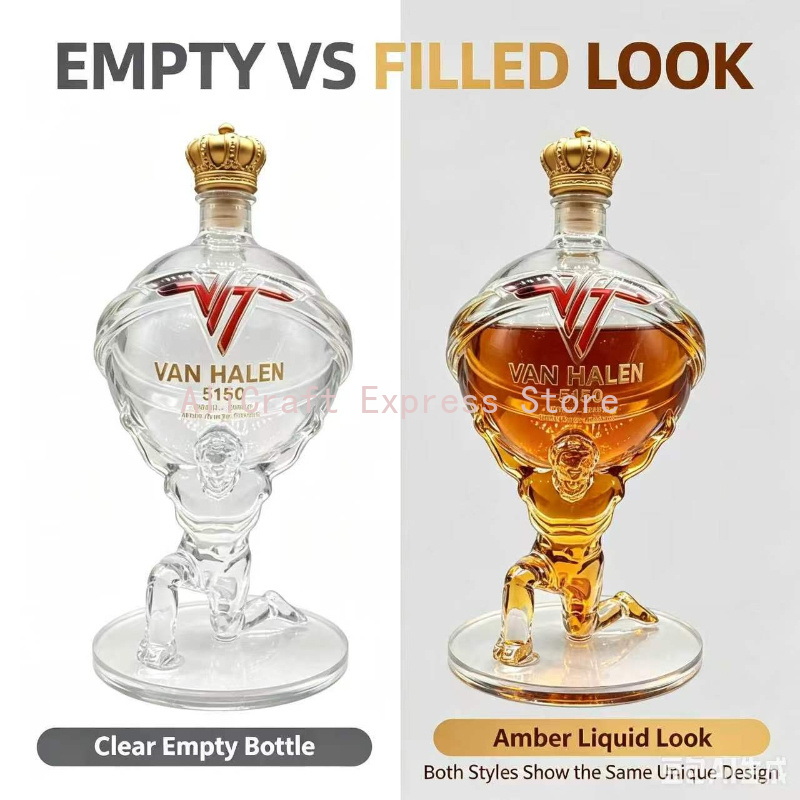 Decanter Globe Set - زجاجة زجاجية على شكل كرة أرضية