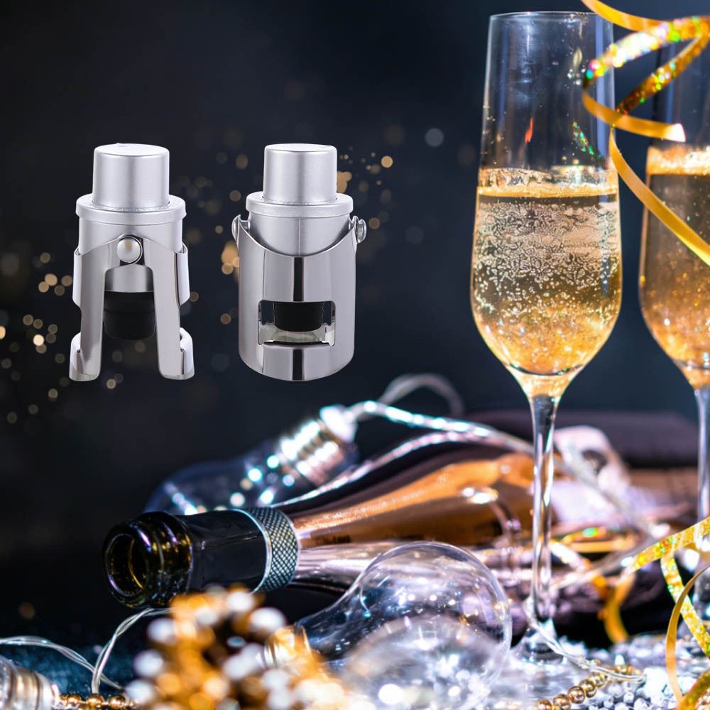 Wine Preservation Pump - قطعتان من سدادات النبيذ المزودة بمضخة