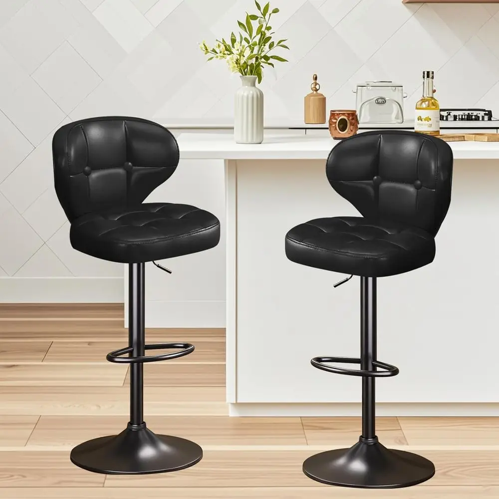 Home Bar Stools - مجموعة من كرسيين دوارين قابلين للتعديل،