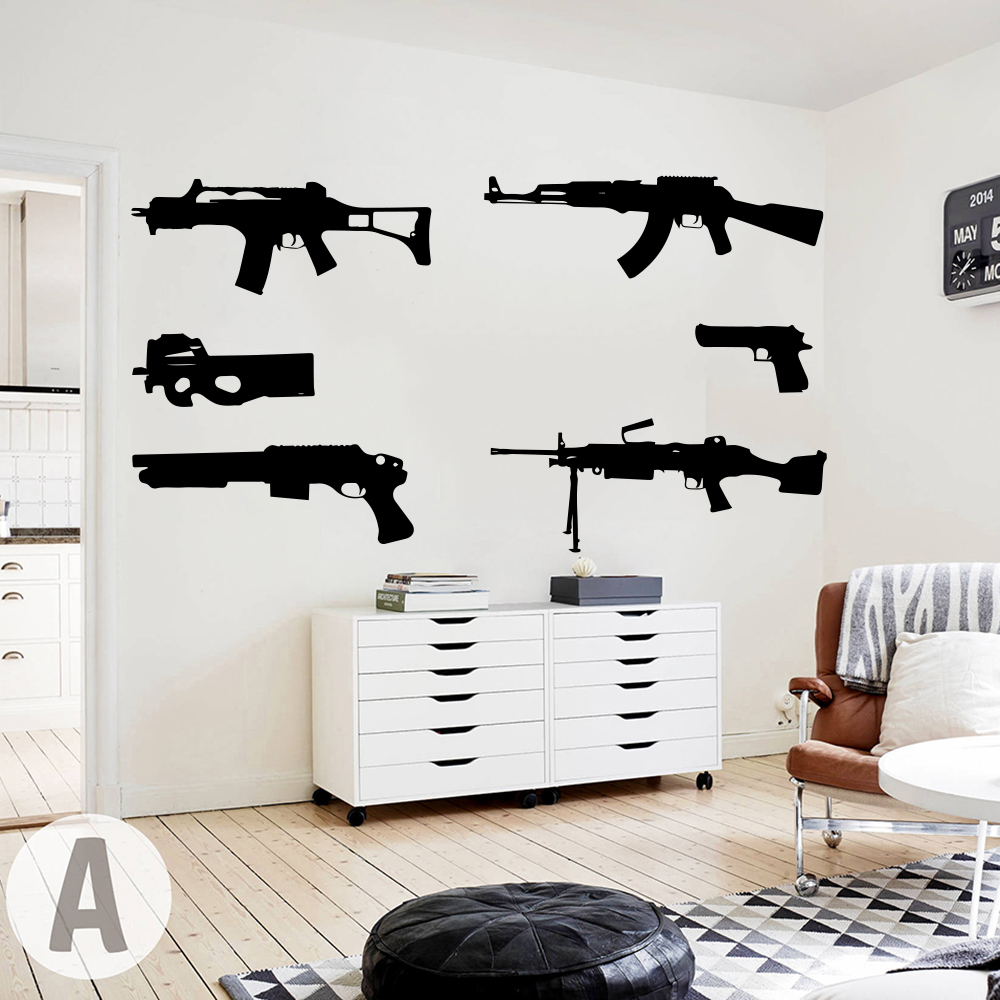 Smoking Gun Kit - مجموعة من 6 بنادق جدار صائق