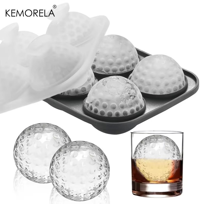 Ice Mold Sphere - قالب سيليكون لمكعبات الثلج مع غطاء،