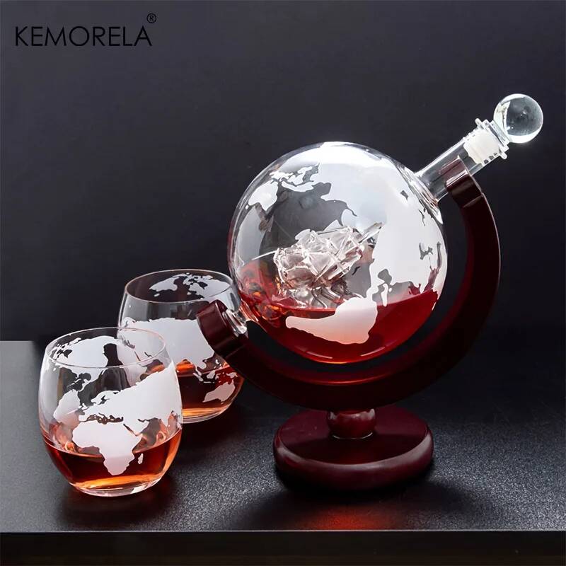 Decanter Globe Set - طقم ديكانتر ويسكي 900 مل من