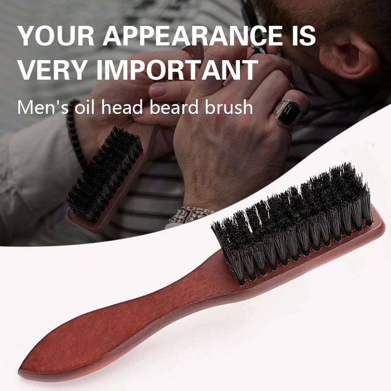 Home Barbershop - الحلاق المهنية مقبض خشبي شعيرات الخنزير