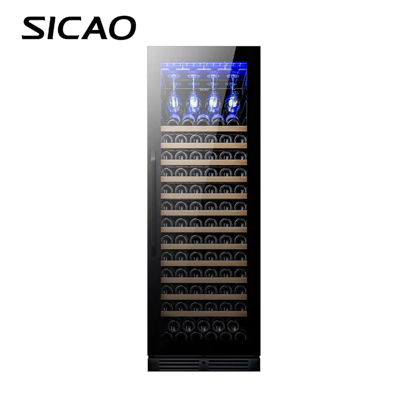 Home Bar And Fridge - ثلاجة نبيذ بسعة 300 زجاجة، ثنائية