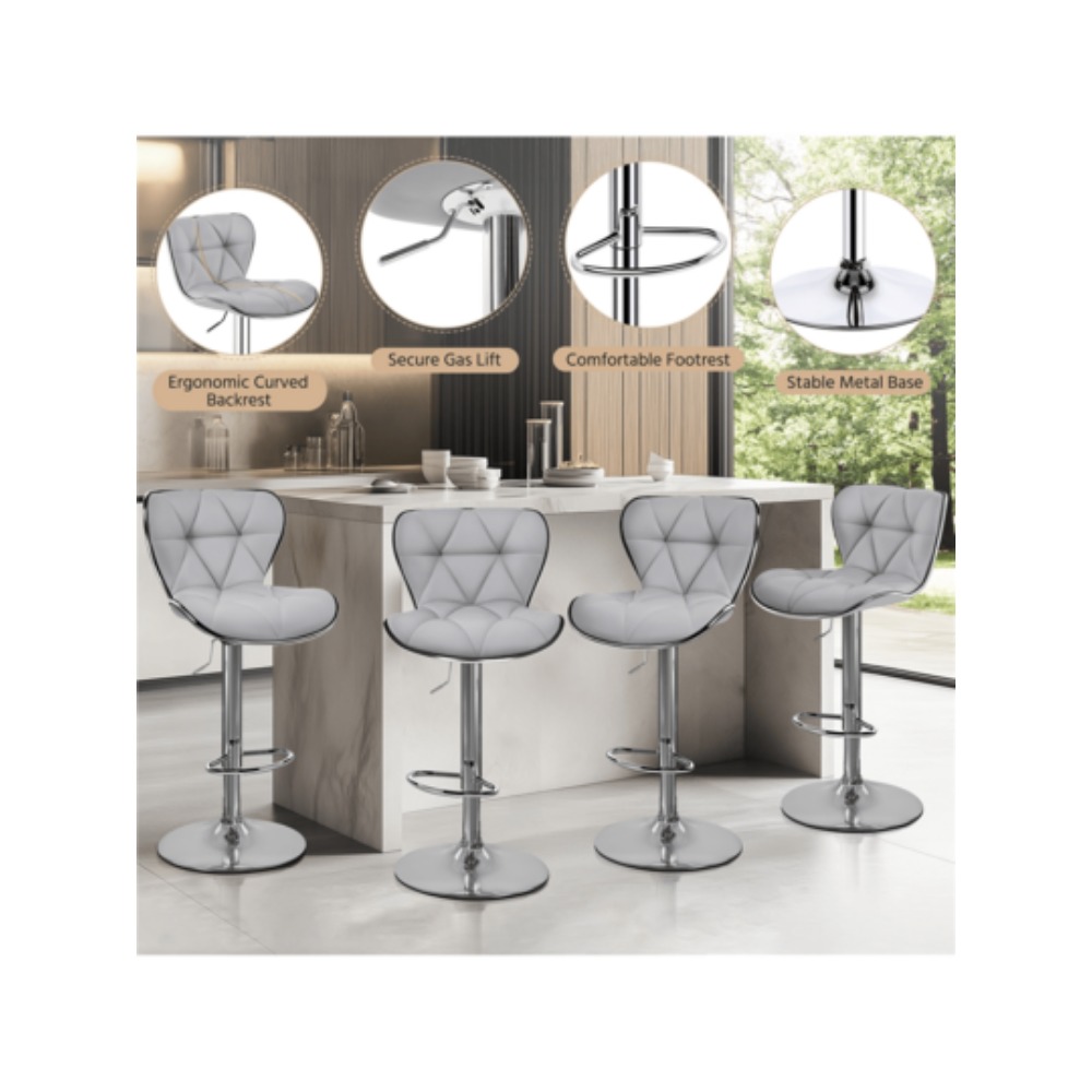 Home Bar Stools - مجموعة من 2 كرسي بار قابل