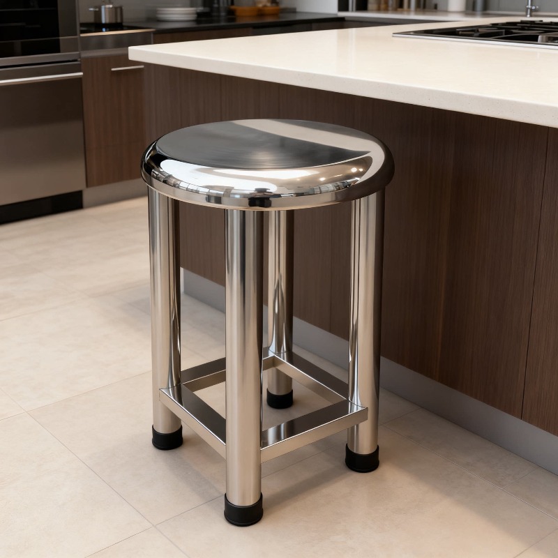 Home Bar Stools - كرسي دائري من الفولاذ المقاوم للصدأ