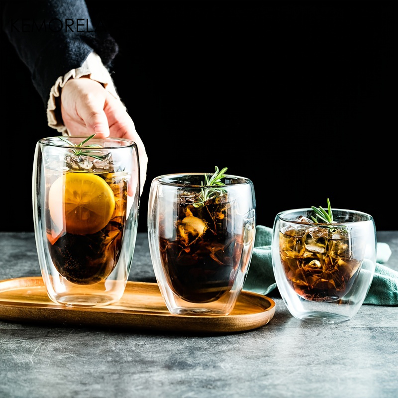 Highball Glass Set - كوب زجاجي مزدوج الجدار مقاوم للحرارة
