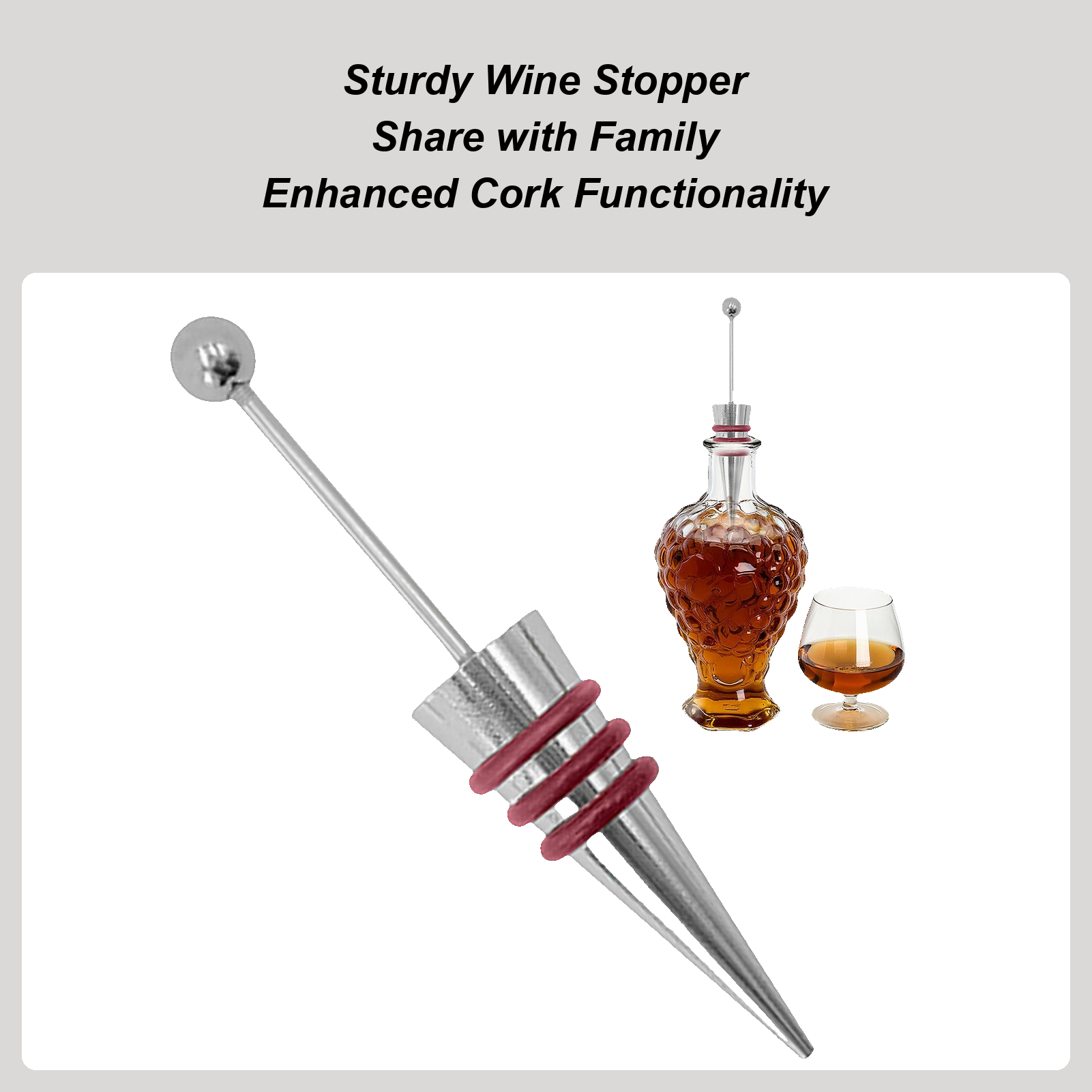 Home Bar Supplies - سدادة النبيذ المصنوعة من سبائك السيليكون