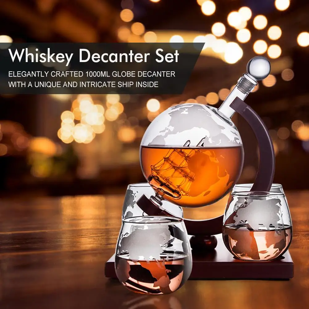 طقم ديكانتر ويسكي على شكل كرة  - مراجعة Decanter Globe Set وسعره