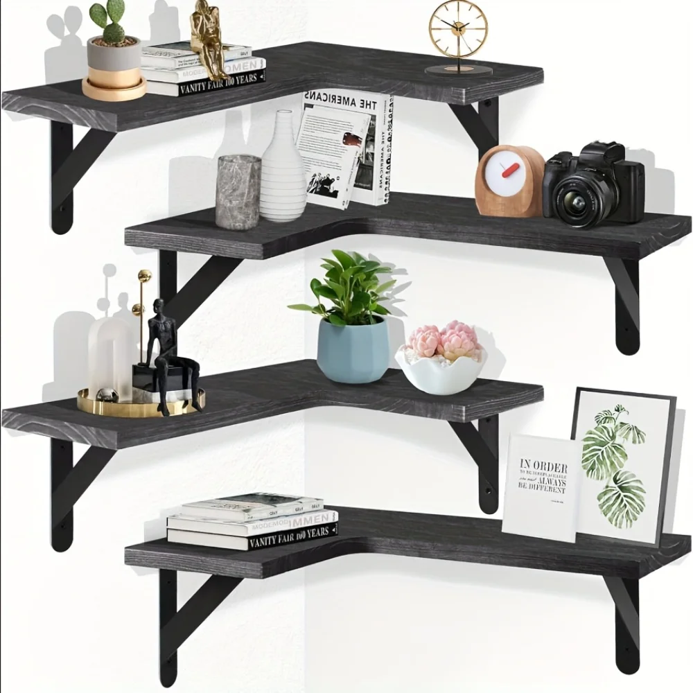 رفوف خشبية طبيعية معلقة على ال - مراجعة Home Bar Shelf وسعره