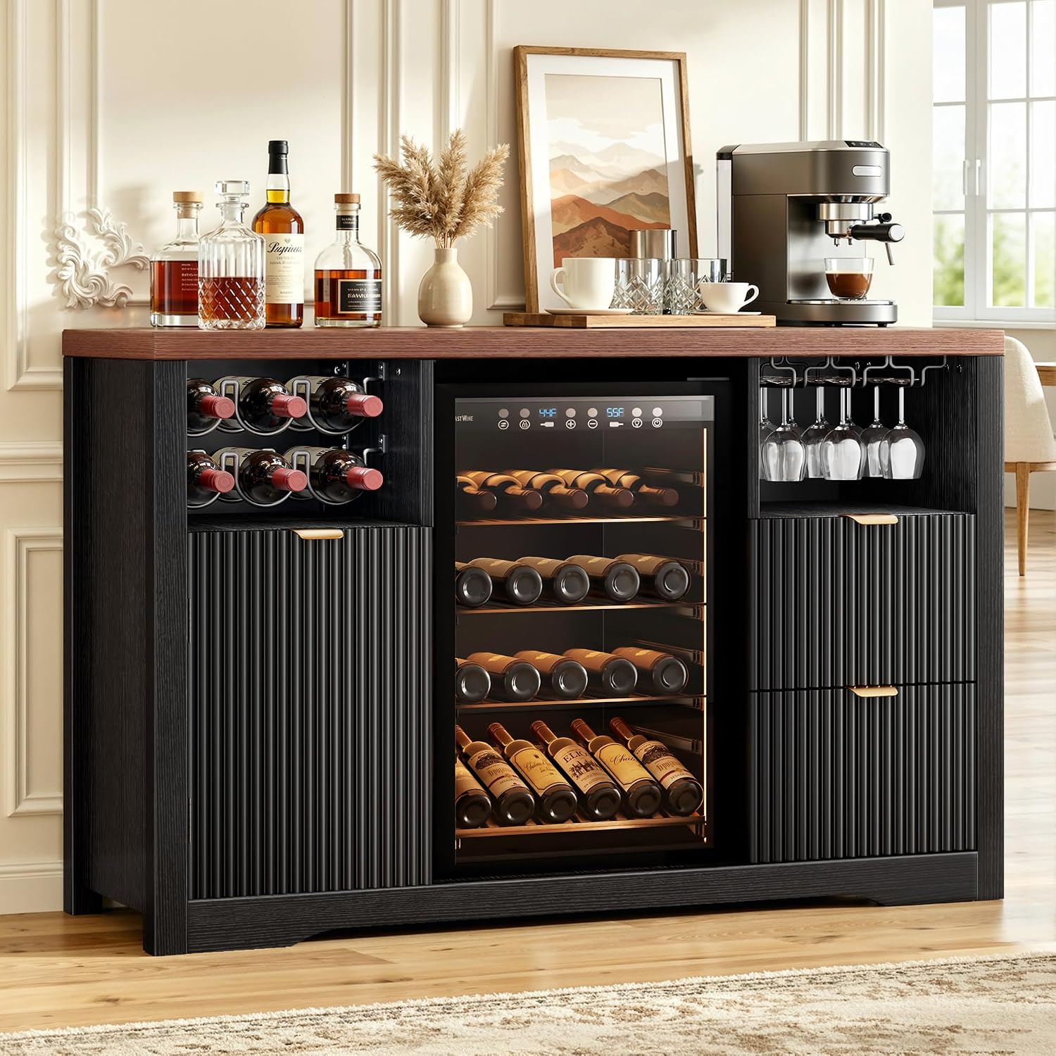 خزانة بار للقهوة مع مساحة لثلا - مراجعة Home Bar And Fridge وسعره