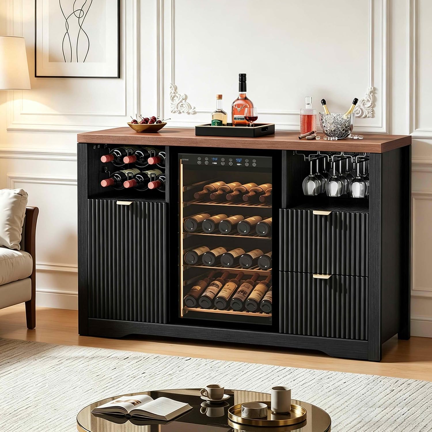 خزانة بار للقهوة مع مساحة لثلا - مراجعة Home Bar And Fridge وسعره