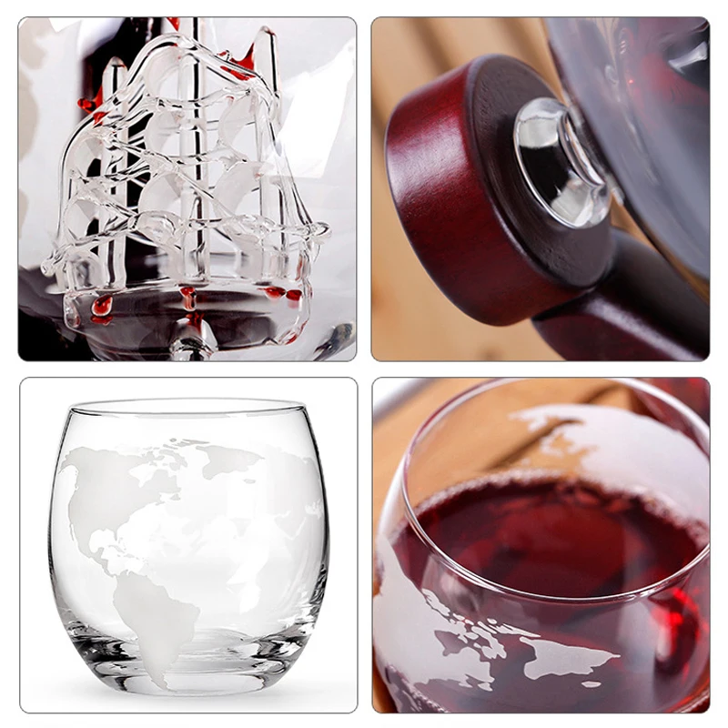مجموعة زجاج الويسكي كريستال غل - مراجعة Decanter Globe Set وسعره