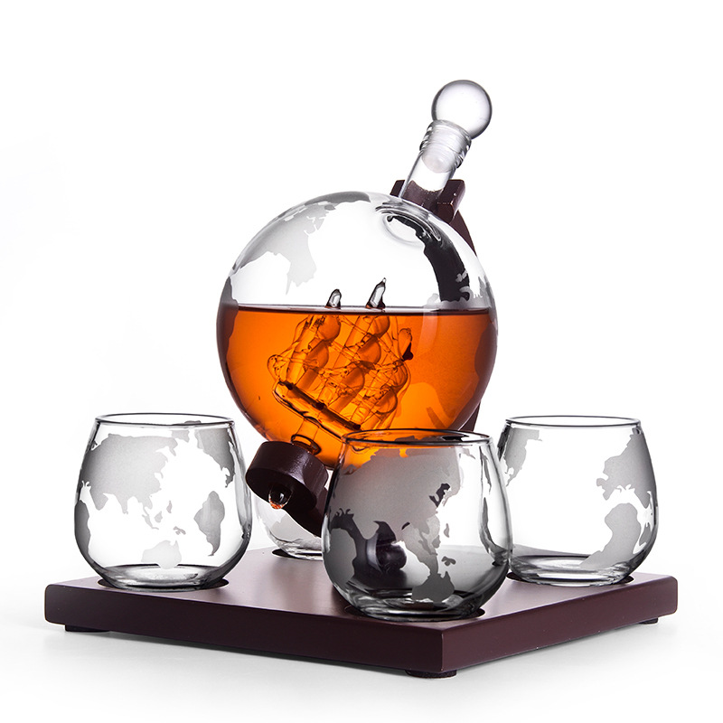 غلوب الدورق زجاج إبداعي زجاجة  - مراجعة Decanter Globe Set وسعره