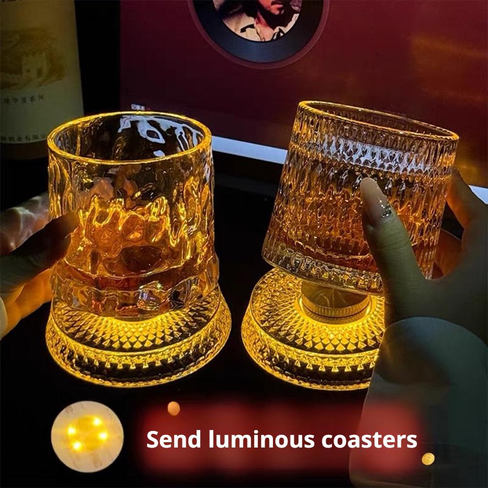 360 °   كأس ويسكي دوار مع إضاء - مراجعة Old Fashioned Glass وسعره