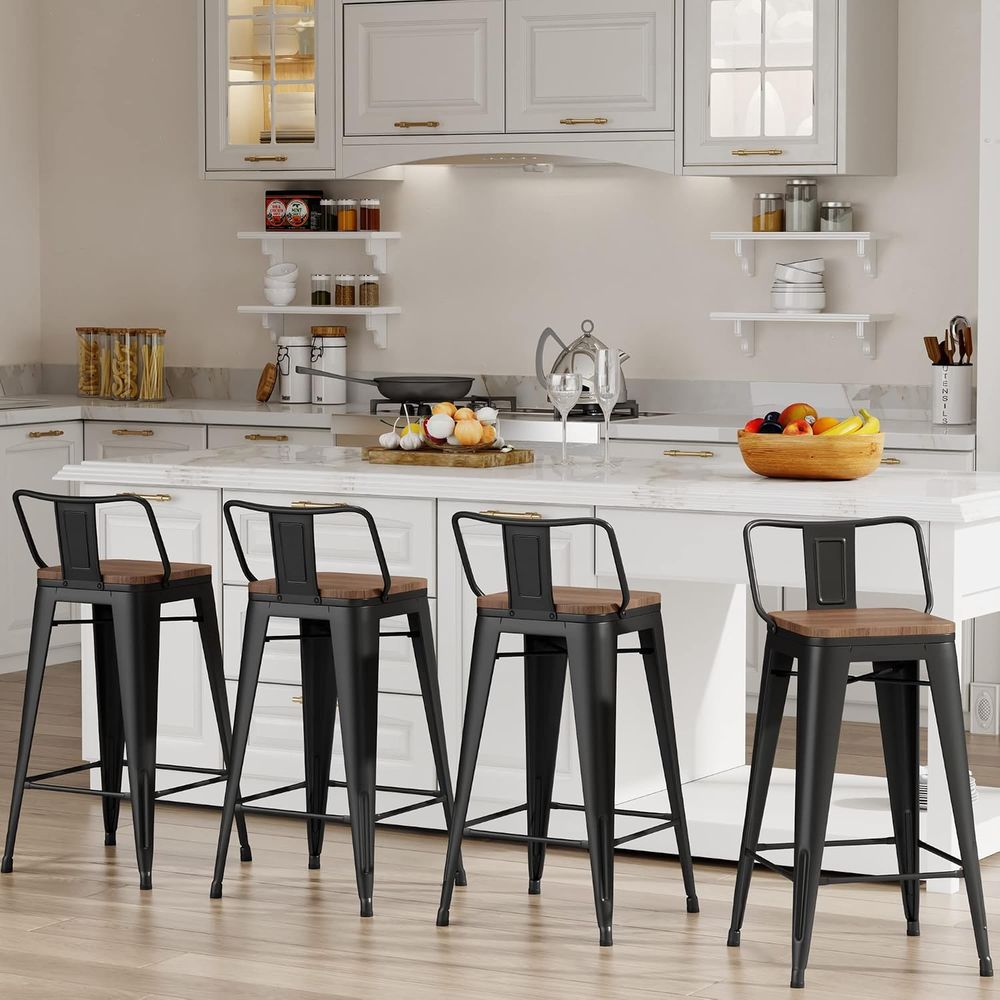 مجموعة من 4 كراسي بار معدنية ص - مراجعة Home Bar And Counter وسعره