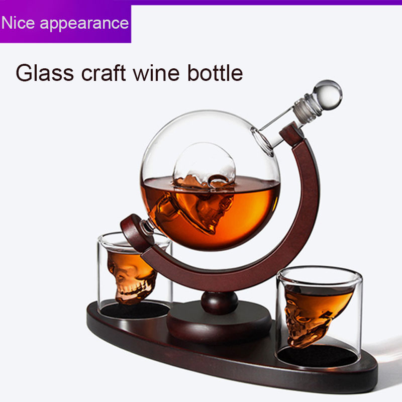 الجمجمة غلوب ويسكي الدورق مجمو - مراجعة Decanter Globe Set وسعره