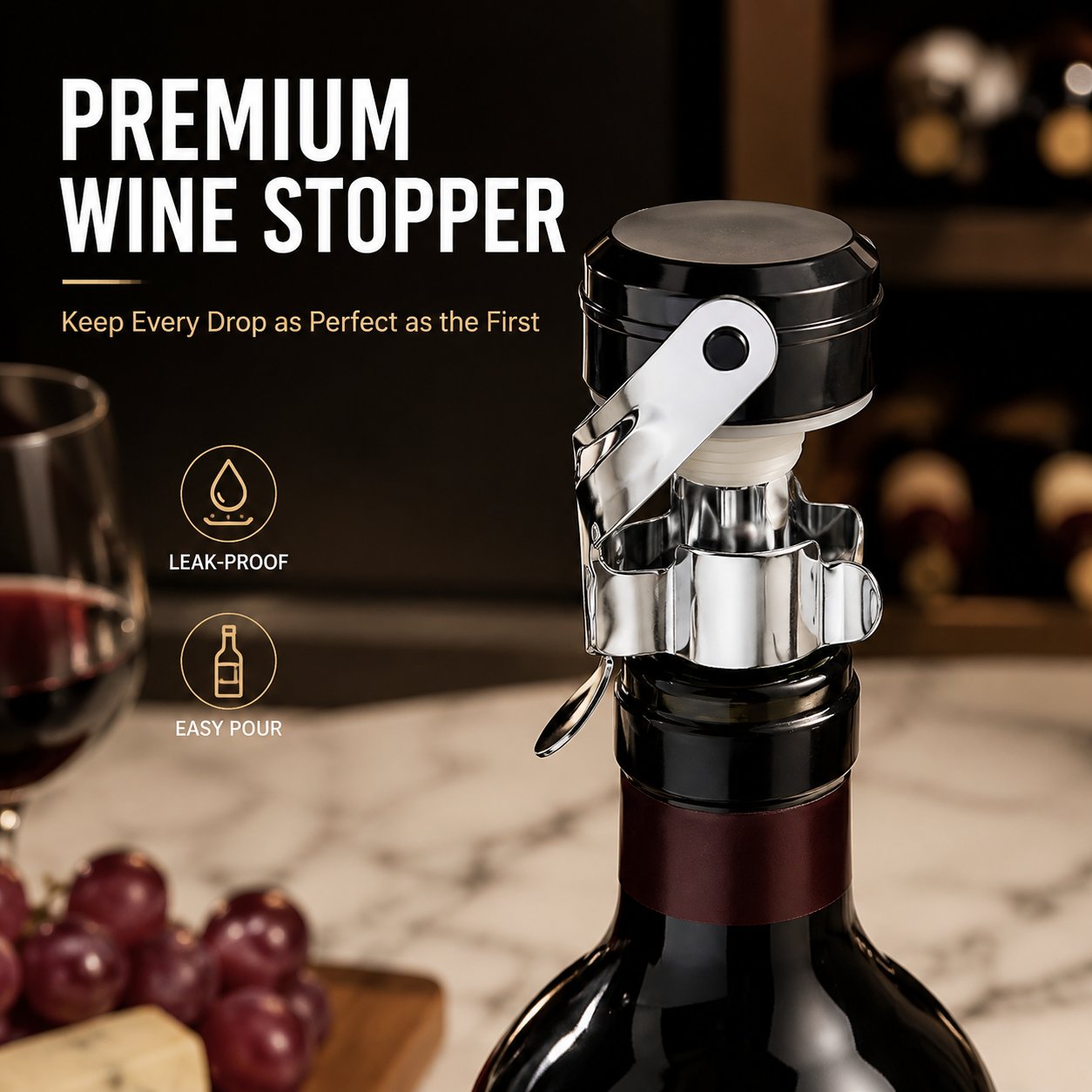 سدادة زجاجات من الفولاذ المقاو - مراجعة Wine Preservation Pump وسعره